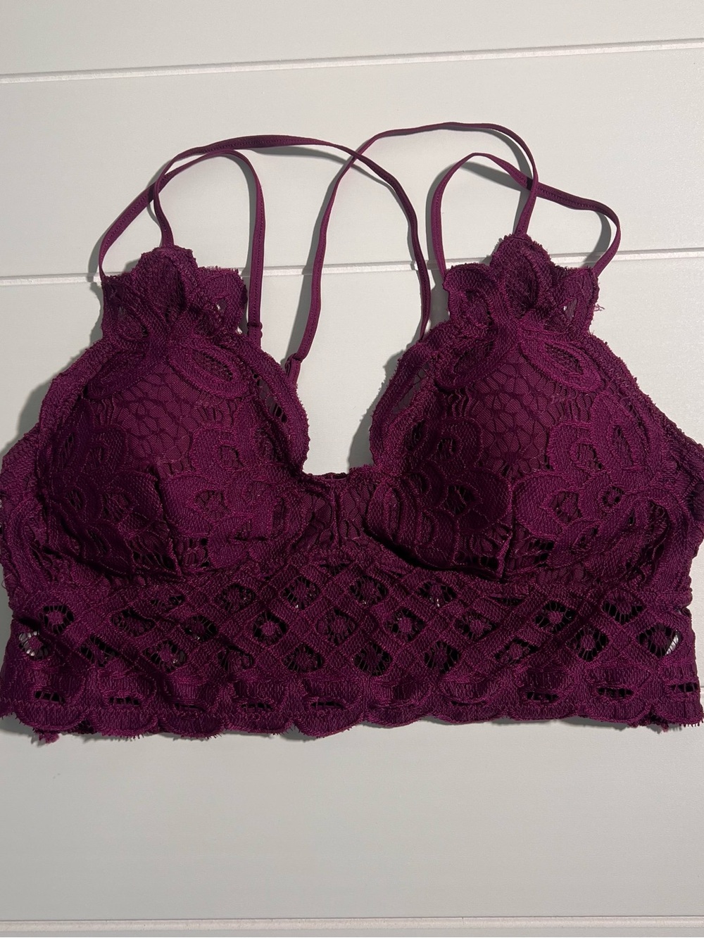 Anemone Lace Bralette in Plum